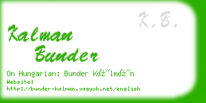 kalman bunder business card